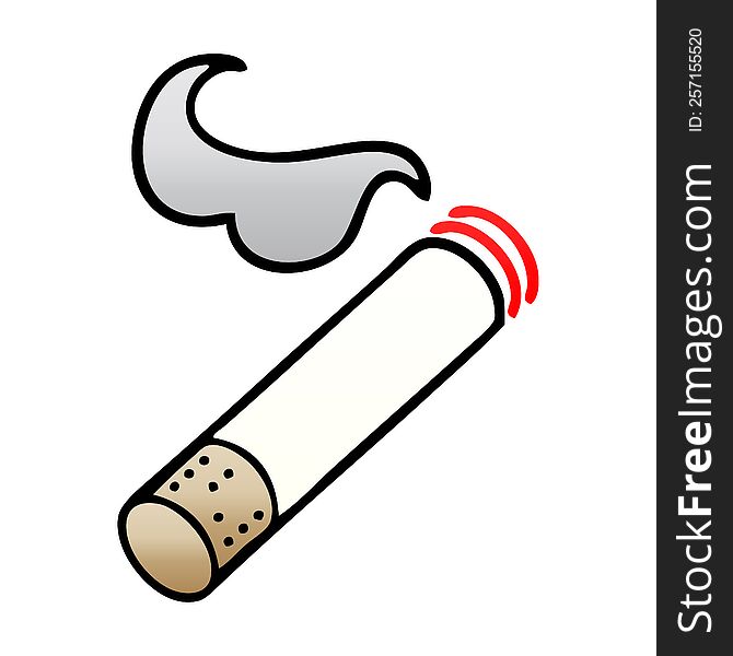 gradient shaded cartoon of a cigarette smoke