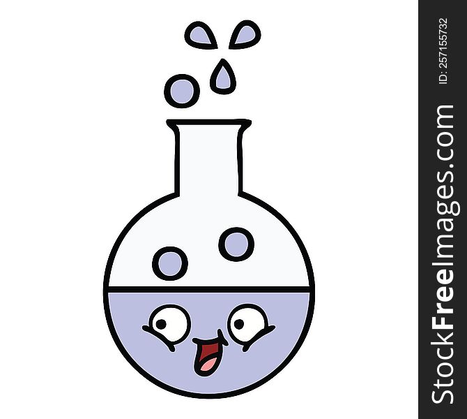 cute cartoon of a test tube. cute cartoon of a test tube