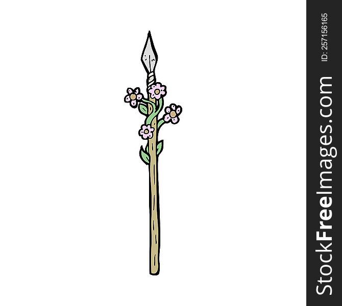 cartoon flowering spear