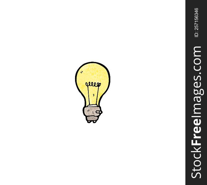 electric light bulb symbol cartoon