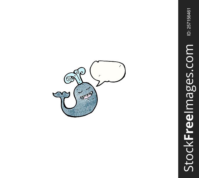 Cartoon Whale With Speech Bubble