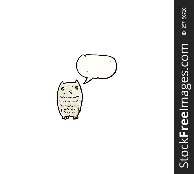 Cartoon Hooting Owl