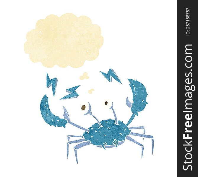 Cartoon Crab With Thought Bubble