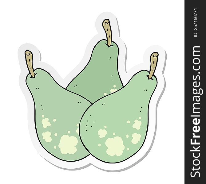 sticker of a cartoon pears