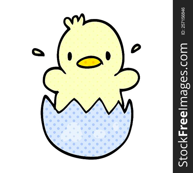 cute cartoon doodle chick