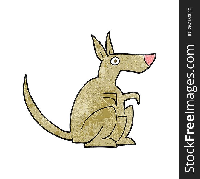 textured cartoon kangaroo