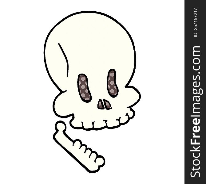 cartoon doodle halloween skull
