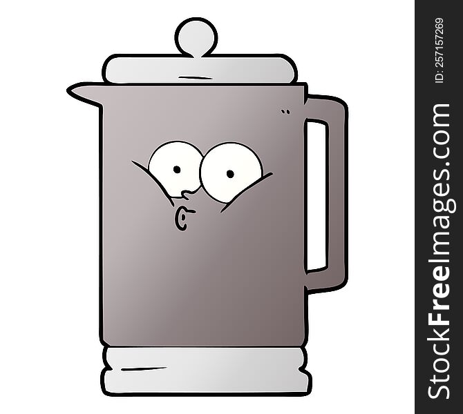 cartoon electric kettle. cartoon electric kettle