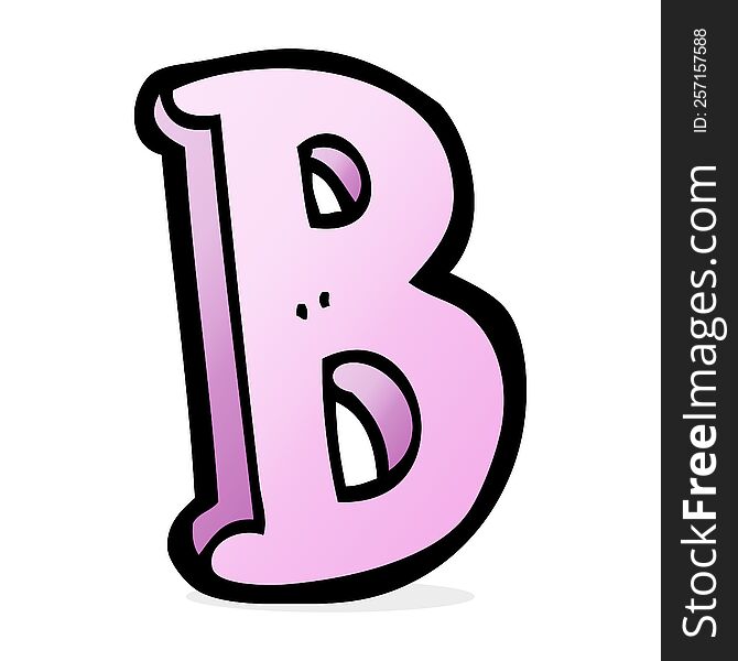 cartoon letter B
