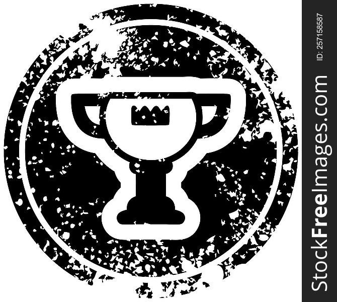 Trophy Award Distressed Icon