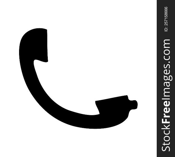 Flat Symbol Telephone Receiver