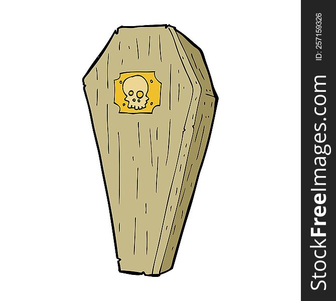spooky cartoon coffin