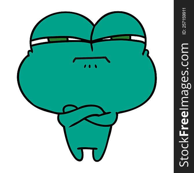Cartoon Of Cute Kawaii Cross Frog