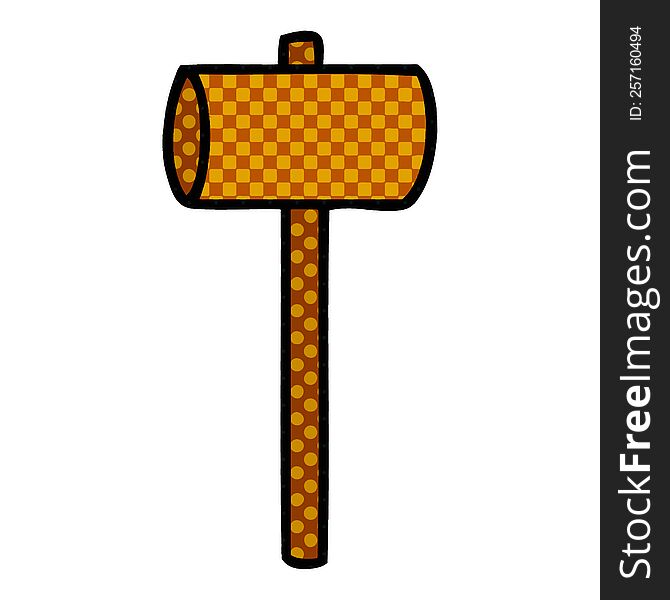 hand drawn cartoon doodle of a mallet