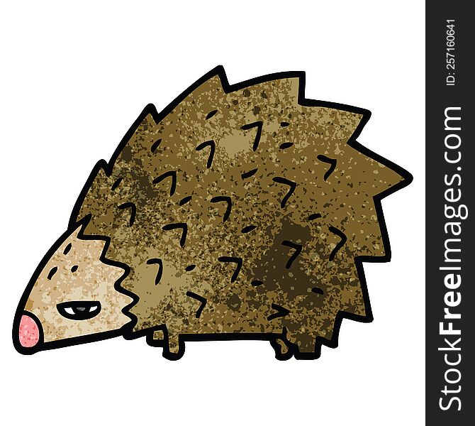 cartoon doodle angry hedgehog