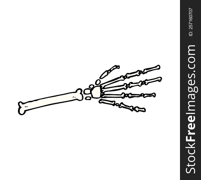 cartoon skeleton hand