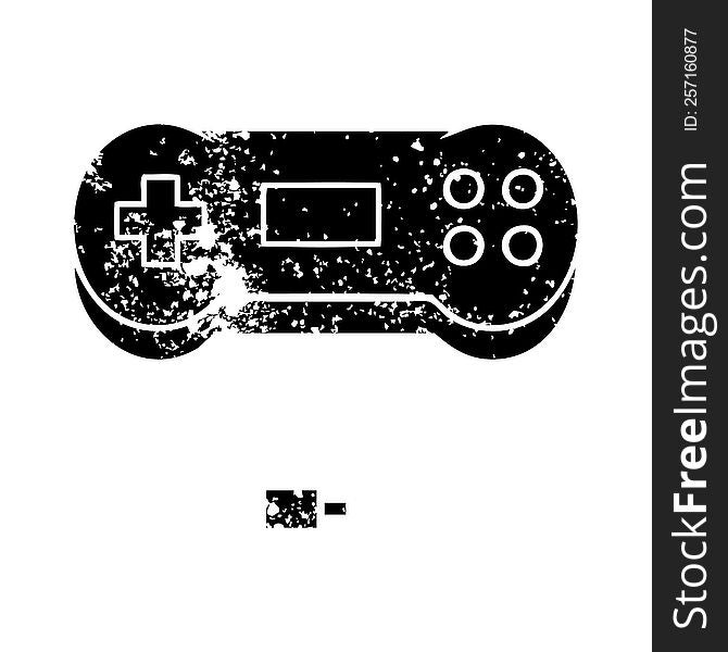 distressed symbol of a game controller