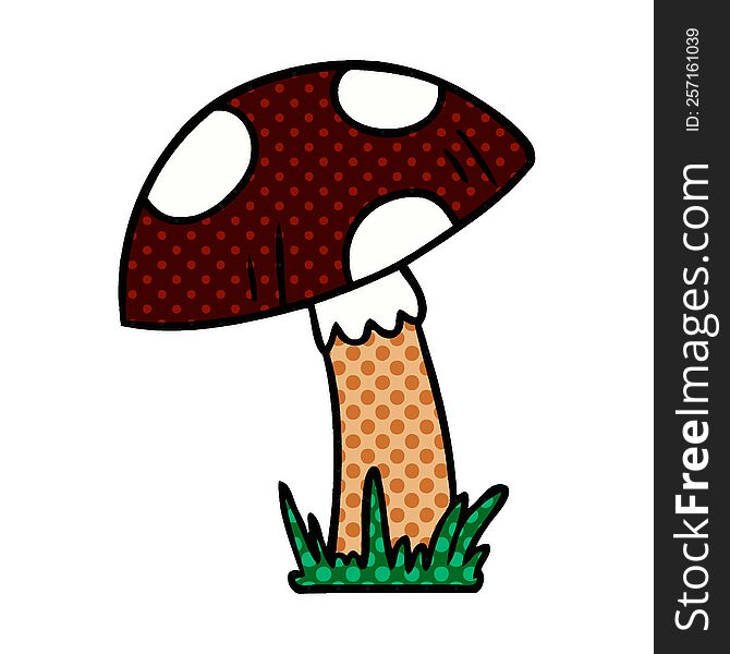 hand drawn cartoon doodle of a toad stool