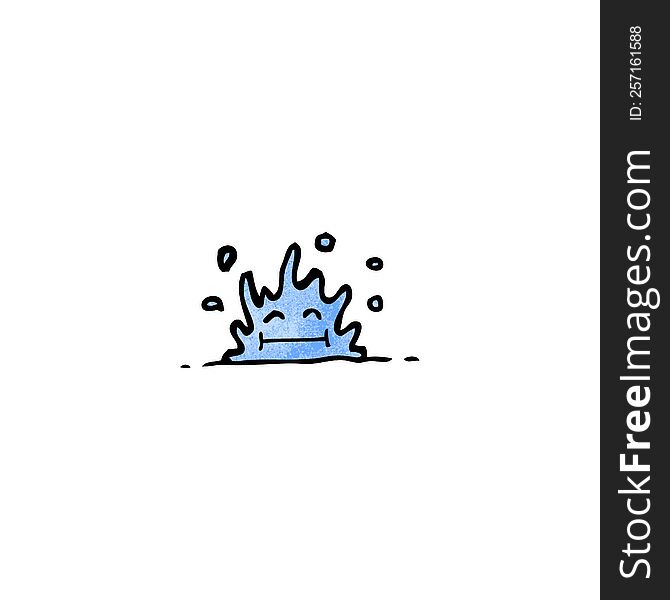 cartoon water splash