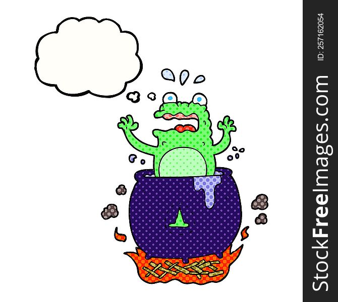 Thought Bubble Cartoon Funny Halloween Toad