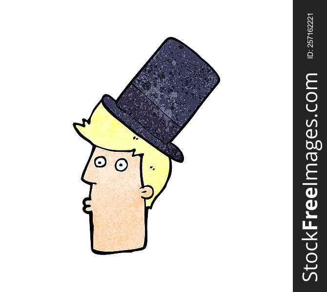 cartoon man wearing top hat