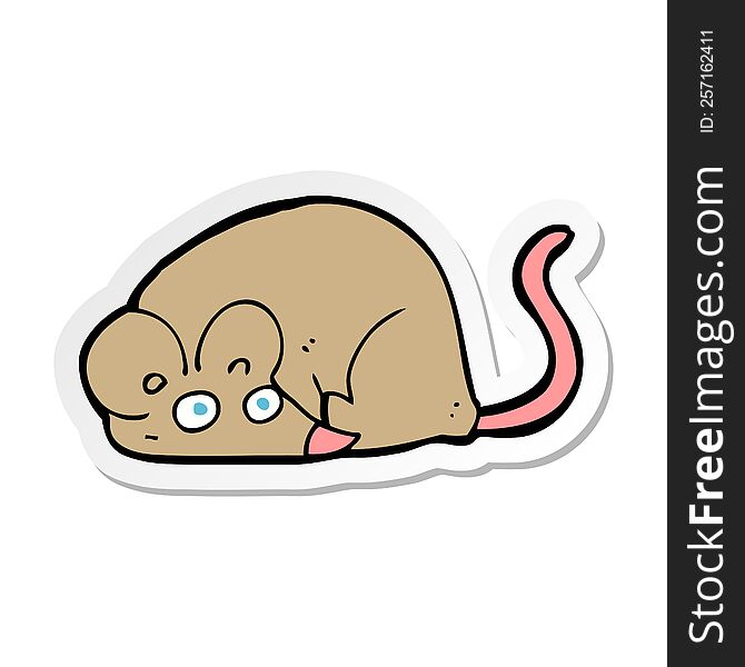 sticker of a cartoon mouse