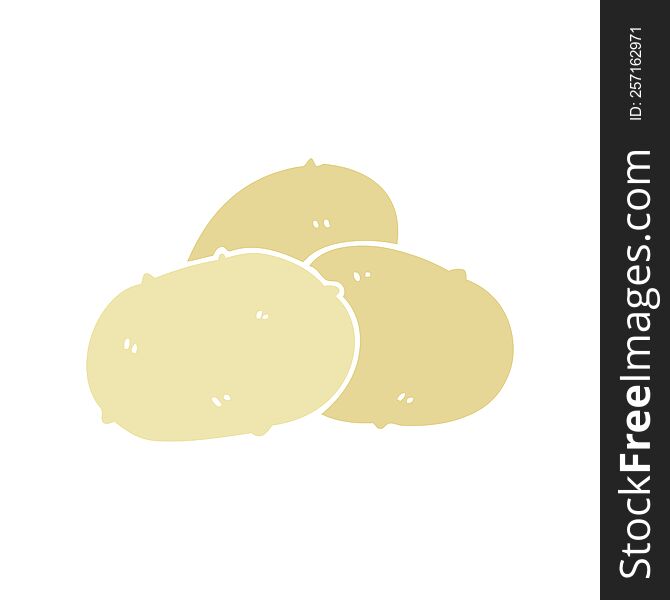flat color style cartoon potatoes