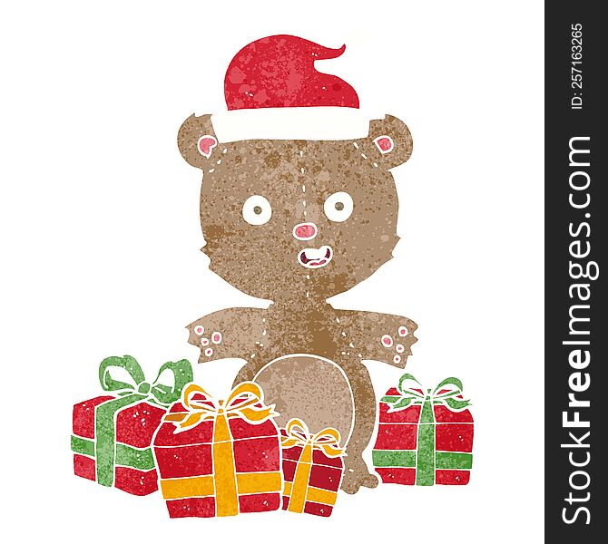 cartoon christmas teddy bear