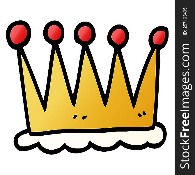simple cartoon doodle crown