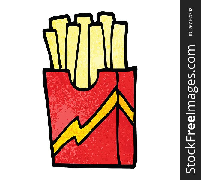 Cartoon Doodle Fast Food Fries