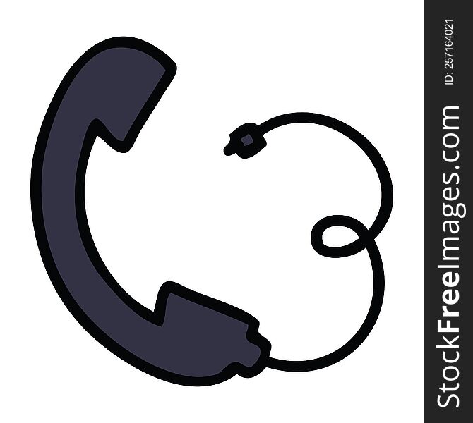 cute cartoon of a telephone handset