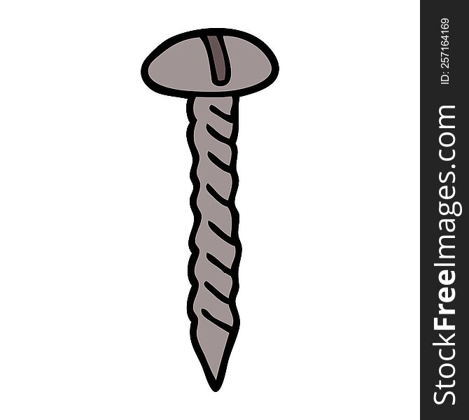 Cartoon Doodle Metal Screw