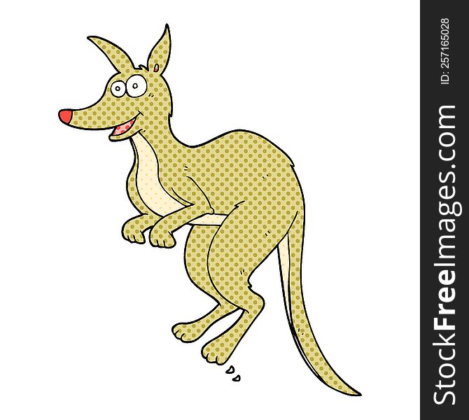 freehand drawn cartoon kangaroo