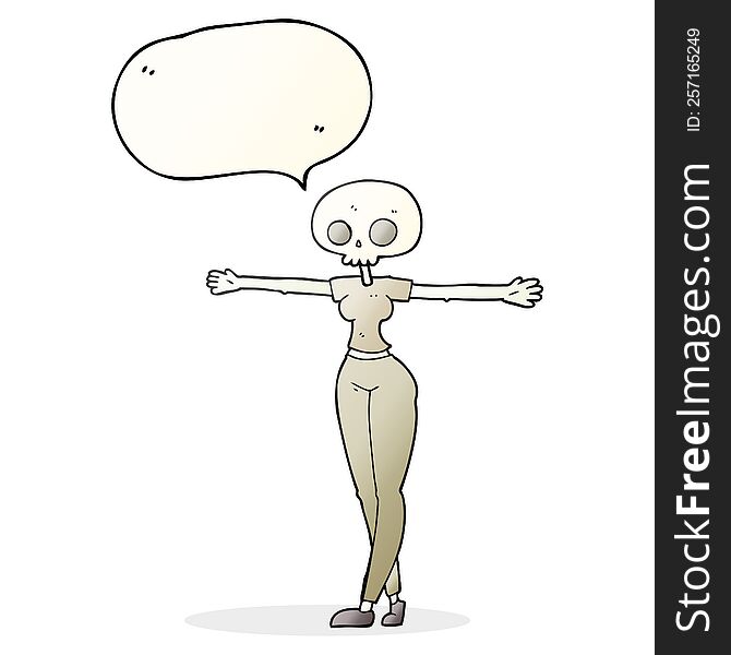 speech bubble cartoon zombie woman