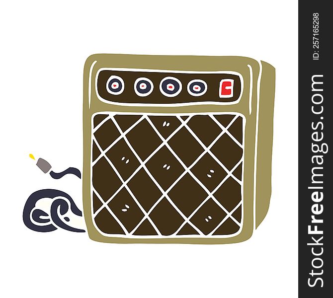 cartoon doodle retro speaker system