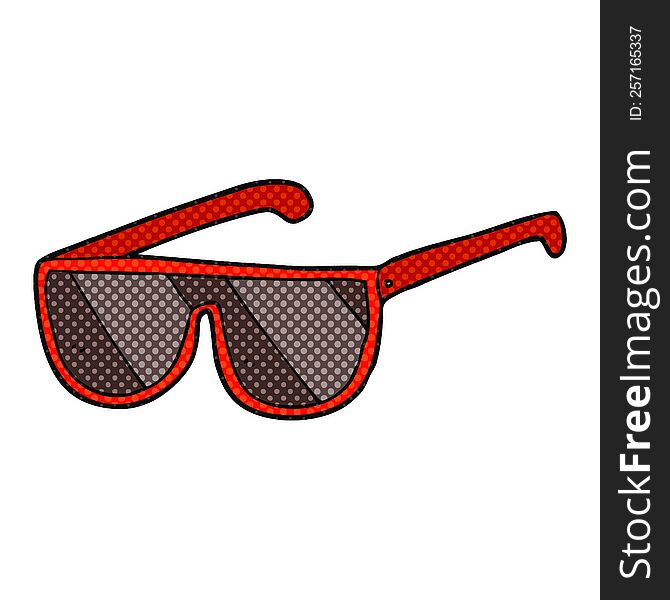 freehand drawn cartoon sunglasses