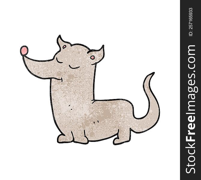 Textured Cartoon Little Dog