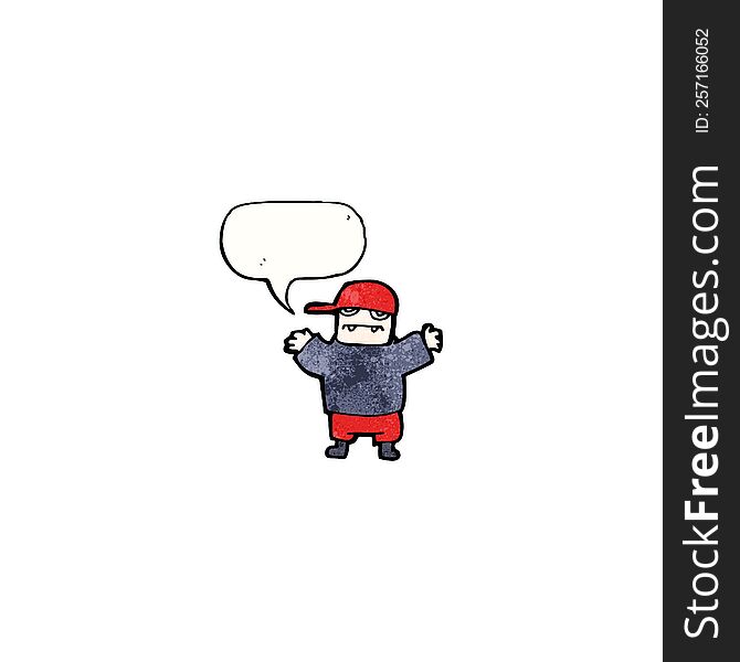 Cartoon Boy With Speech Bubble