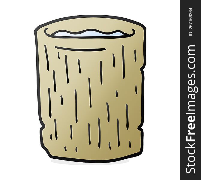 Cartoon Wooden Cup With Water