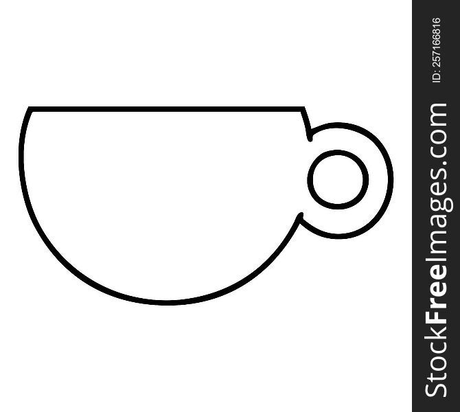 line doodle of a coffee or tea cup