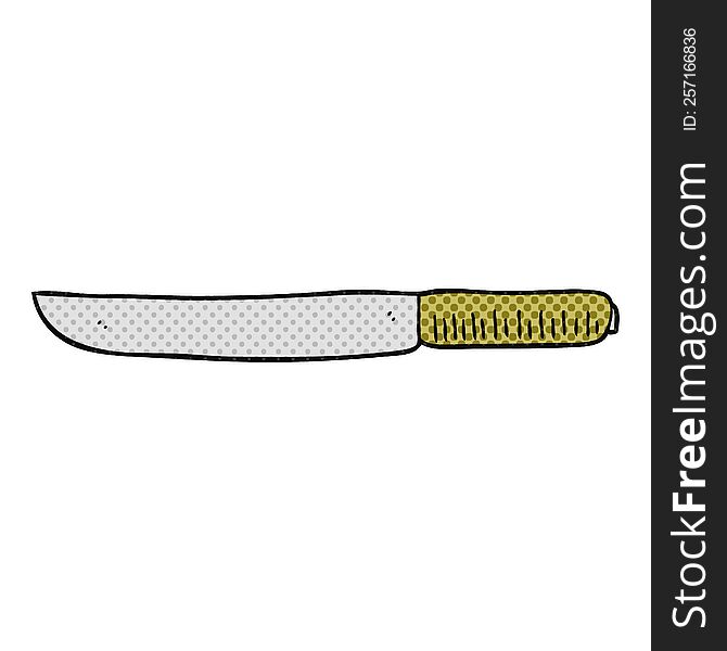 freehand drawn cartoon butter knife