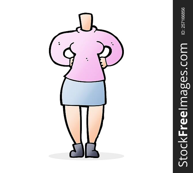 Cartoon Female Body (add Photos Or Mix And Match Cartoons