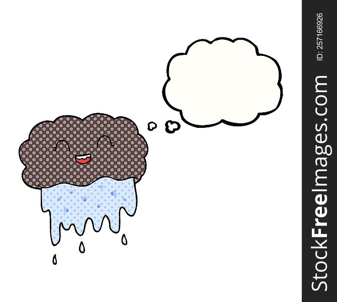 Thought Bubble Cartoon Rain Cloud