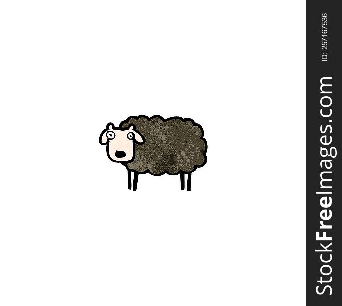 cartoon black sheep