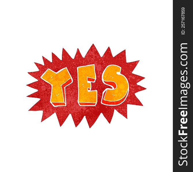 Cartoon Yes Sign