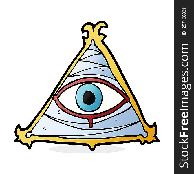 cartoon mystic eye symbol