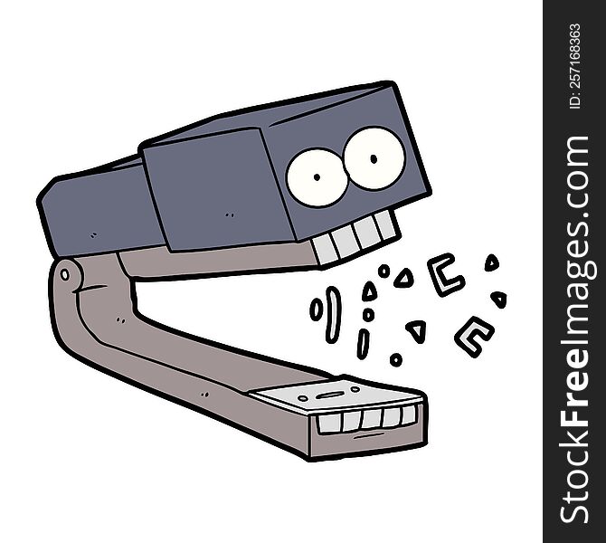 crazy cartoon stapler. crazy cartoon stapler