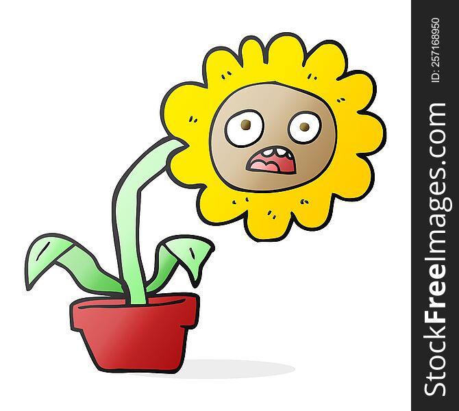 Cartoon Sad Flower