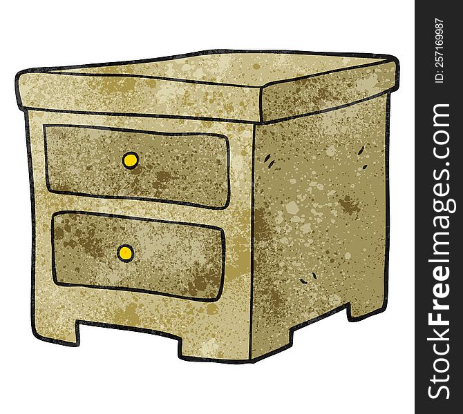 freehand textured cartoon chest of drawers