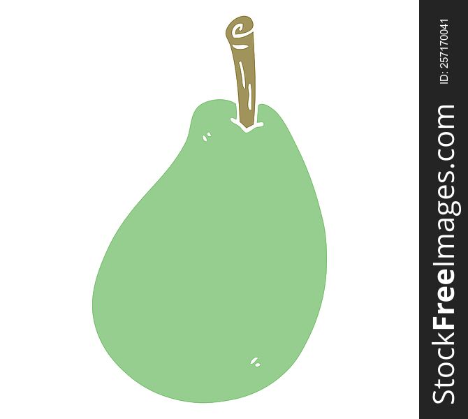 cartoon doodle fresh pear